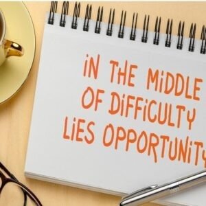 In the middle of difficulty lies opportunity."