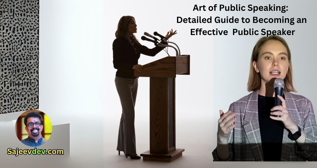 Art of Public Speaking: Detailed Guide to Becoming an Effective Public Speaker Public speaking is a valuable skill that can significantly impact your personal and professional life. Whether you're addressing a small group or a large audience, effective public speaking can help you communicate your ideas clearly, persuade others, and establish yourself as a confident and competent leader. This article outlines a detailed, step-by-step guide to becoming an effective public speaker. Step 1: Understand the Basics of Public Speaking 1. Know Your Purpose: Determine why you are speaking. Are you informing, persuading, entertaining, or motivating your audience? Your purpose will guide the content and delivery of your speech. 2. Know Your Audience: Understand who you are speaking to. Consider their interests, knowledge level, and what they hope to gain from your speech. Tailoring your message to your audience makes it more engaging and effective. 3. Know Your Environment: Familiarize yourself with the venue and available equipment. Whether it's a microphone, a podium, or visual aids, knowing your environment helps reduce anxiety and technical issues. Step 2: Prepare Thoroughly 1. Research Your Topic: Ensure you have a deep understanding of your topic. Use reliable sources to gather information and data that support your message. 2. Organize Your Content: Structure your speech with a clear beginning, middle, and end. An effective speech typically includes an introduction, main points with supporting details, and a conclusion. 3. Write a Strong Introduction: Your introduction should grab the audience’s attention and provide a preview of what you will discuss. Use a quote, question, or interesting fact to engage your listeners. 4. Develop Clear Main Points: Organize your main points logically and support them with evidence, examples, and anecdotes. Each point should be easy to follow and connect back to your main message. 5. Craft a Memorable Conclusion: Summarize your key points and reinforce your message. Leave your audience with a call to action or a thought-provoking statement. Step 3: Practice, Practice, Practice 1. Rehearse Your Speech: Practice delivering your speech multiple times. Focus on your timing, transitions, and overall flow. Rehearsing helps you become more familiar with your content and boosts confidence. 2. Record Yourself: Recording your speech allows you to review your delivery and identify areas for improvement. Pay attention to your tone, pace, and body language. 3. Seek Feedback: Practice in front of friends, family, or colleagues and ask for constructive feedback. Use their suggestions to refine your speech and delivery. 4. Use Visual Aids Effectively: If using slides or other visual aids, ensure they enhance your message rather than distract from it. Practice incorporating them smoothly into your speech. Step 4: Develop Strong Delivery Skills 1. Focus on Body Language: Your body language should convey confidence and enthusiasm. Maintain good posture, make eye contact, and use natural gestures to emphasize points. 2. Use Vocal Variety: Vary your pitch, pace, and volume to keep your audience engaged. Avoid speaking in a monotone voice, as it can make your speech dull and uninteresting. 3. Pause for Effect: Use pauses strategically to emphasize key points and give your audience time to absorb information. Pausing also helps you control your pace and reduce filler words. 4. Practice Good Diction: Ensure your words are clear and easy to understand. Pronounce each word properly and avoid mumbling. 5. Be Authentic: Authenticity resonates with audiences. Speak naturally, be yourself, and share personal stories or experiences when appropriate. Step 5: Manage Anxiety 1. Prepare Mentally: Visualization techniques can help you mentally prepare for your speech. Imagine yourself delivering your speech confidently and receiving positive feedback. 2. Breathing Exercises: Deep breathing exercises can help calm nerves and reduce anxiety. Practice deep, slow breaths before and during your speech. 3. Positive Affirmations: Use positive affirmations to boost your confidence. Remind yourself of your preparation and ability to succeed. 4. Start Small: If you are new to public speaking, start with smaller, less intimidating audiences and gradually work your way up to larger groups. Step 6: Engage Your Audience 1. Ask Questions: Involve your audience by asking questions. This encourages participation and keeps them engaged. 2. Use Stories and Examples: Personal stories and real-life examples make your speech more relatable and memorable. 3. Interact with the Audience: Acknowledge your audience’s reactions and adjust your delivery accordingly. Interaction creates a dynamic and engaging atmosphere. 4. Encourage Participation: Depending on the context, you can encourage audience participation through activities, discussions, or Q&A sessions. Step 7: Continual Improvement 1. Reflect on Your Performance: After each speech, take time to reflect on what went well and what could be improved. Identify specific areas for growth and set goals for future presentations. 2. Learn from Others: Watch and learn from accomplished public speakers. Observe their techniques, delivery styles, and how they engage their audience. 3. Take Public Speaking Courses: Consider enrolling in public speaking courses or joining organizations like Toastmasters to receive structured training and feedback. 4. Stay Informed: Keep up with trends and best practices in public speaking. Read books, attend workshops, and stay engaged with the public speaking community. Becoming an effective public speaker is a journey that requires dedication, practice, and a willingness to learn and grow. By understanding the basics, preparing thoroughly, practicing diligently, developing strong delivery skills, managing anxiety, engaging your audience, and continually seeking improvement, you can master the art of public speaking. Remember, the key to success lies in your commitment to the process and your passion for sharing your message with the world. Keep pushing forward, and you’ll find yourself speaking with confidence and impact. Art of Public Speaking: Detailed Guide to Becoming an Effective Public Speaker Public speaking is a valuable skill that can significantly impact your personal and professional life. Whether you're addressing a small group or a large audience, effective public speaking can help you communicate your ideas clearly, persuade others, and establish yourself as a confident and competent leader. This article outlines a detailed, step-by-step guide to becoming an effective public speaker. Step 1: Understand the Basics of Public Speaking 1. Know Your Purpose: Determine why you are speaking. Are you informing, persuading, entertaining, or motivating your audience? Your purpose will guide the content and delivery of your speech. 2. Know Your Audience: Understand who you are speaking to. Consider their interests, knowledge level, and what they hope to gain from your speech. Tailoring your message to your audience makes it more engaging and effective. 3. Know Your Environment: Familiarize yourself with the venue and available equipment. Whether it's a microphone, a podium, or visual aids, knowing your environment helps reduce anxiety and technical issues. Step 2: Prepare Thoroughly 1. Research Your Topic: Ensure you have a deep understanding of your topic. Use reliable sources to gather information and data that support your message. 2. Organize Your Content: Structure your speech with a clear beginning, middle, and end. An effective speech typically includes an introduction, main points with supporting details, and a conclusion. 3. Write a Strong Introduction: Your introduction should grab the audience’s attention and provide a preview of what you will discuss. Use a quote, question, or interesting fact to engage your listeners. 4. Develop Clear Main Points: Organize your main points logically and support them with evidence, examples, and anecdotes. Each point should be easy to follow and connect back to your main message. 5. Craft a Memorable Conclusion: Summarize your key points and reinforce your message. Leave your audience with a call to action or a thought-provoking statement. Step 3: Practice, Practice, Practice 1. Rehearse Your Speech: Practice delivering your speech multiple times. Focus on your timing, transitions, and overall flow. Rehearsing helps you become more familiar with your content and boosts confidence. 2. Record Yourself: Recording your speech allows you to review your delivery and identify areas for improvement. Pay attention to your tone, pace, and body language. 3. Seek Feedback: Practice in front of friends, family, or colleagues and ask for constructive feedback. Use their suggestions to refine your speech and delivery. 4. Use Visual Aids Effectively: If using slides or other visual aids, ensure they enhance your message rather than distract from it. Practice incorporating them smoothly into your speech. Step 4: Develop Strong Delivery Skills 1. Focus on Body Language: Your body language should convey confidence and enthusiasm. Maintain good posture, make eye contact, and use natural gestures to emphasize points. 2. Use Vocal Variety: Vary your pitch, pace, and volume to keep your audience engaged. Avoid speaking in a monotone voice, as it can make your speech dull and uninteresting. 3. Pause for Effect: Use pauses strategically to emphasize key points and give your audience time to absorb information. Pausing also helps you control your pace and reduce filler words. 4. Practice Good Diction: Ensure your words are clear and easy to understand. Pronounce each word properly and avoid mumbling. 5. Be Authentic: Authenticity resonates with audiences. Speak naturally, be yourself, and share personal stories or experiences when appropriate. Step 5: Manage Anxiety 1. Prepare Mentally: Visualization techniques can help you mentally prepare for your speech. Imagine yourself delivering your speech confidently and receiving positive feedback. 2. Breathing Exercises: Deep breathing exercises can help calm nerves and reduce anxiety. Practice deep, slow breaths before and during your speech. 3. Positive Affirmations: Use positive affirmations to boost your confidence. Remind yourself of your preparation and ability to succeed. 4. Start Small: If you are new to public speaking, start with smaller, less intimidating audiences and gradually work your way up to larger groups. Step 6: Engage Your Audience 1. Ask Questions: Involve your audience by asking questions. This encourages participation and keeps them engaged. 2. Use Stories and Examples: Personal stories and real-life examples make your speech more relatable and memorable. 3. Interact with the Audience: Acknowledge your audience’s reactions and adjust your delivery accordingly. Interaction creates a dynamic and engaging atmosphere. 4. Encourage Participation: Depending on the context, you can encourage audience participation through activities, discussions, or Q&A sessions. Step 7: Continual Improvement 1. Reflect on Your Performance: After each speech, take time to reflect on what went well and what could be improved. Identify specific areas for growth and set goals for future presentations. 2. Learn from Others: Watch and learn from accomplished public speakers. Observe their techniques, delivery styles, and how they engage their audience. 3. Take Public Speaking Courses: Consider enrolling in public speaking courses or joining organizations like Toastmasters to receive structured training and feedback. 4. Stay Informed: Keep up with trends and best practices in public speaking. Read books, attend workshops, and stay engaged with the public speaking community. Becoming an effective public speaker is a journey that requires dedication, practice, and a willingness to learn and grow. By understanding the basics, preparing thoroughly, practicing diligently, developing strong delivery skills, managing anxiety, engaging your audience, and continually seeking improvement, you can master the art of public speaking. Remember, the key to success lies in your commitment to the process and your passion for sharing your message with the world. Keep pushing forward, and you’ll find yourself speaking with confidence and impact. Mastering the Art of Public Speaking: A Step-by-Step Guide to Becoming an Effective Speaker