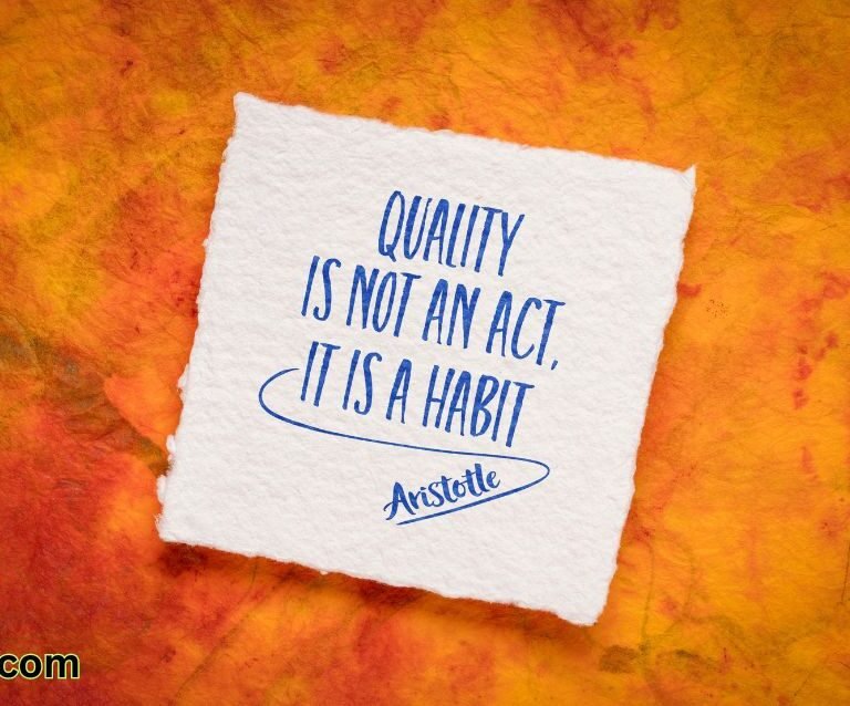 Quality is not an act, it is a habit