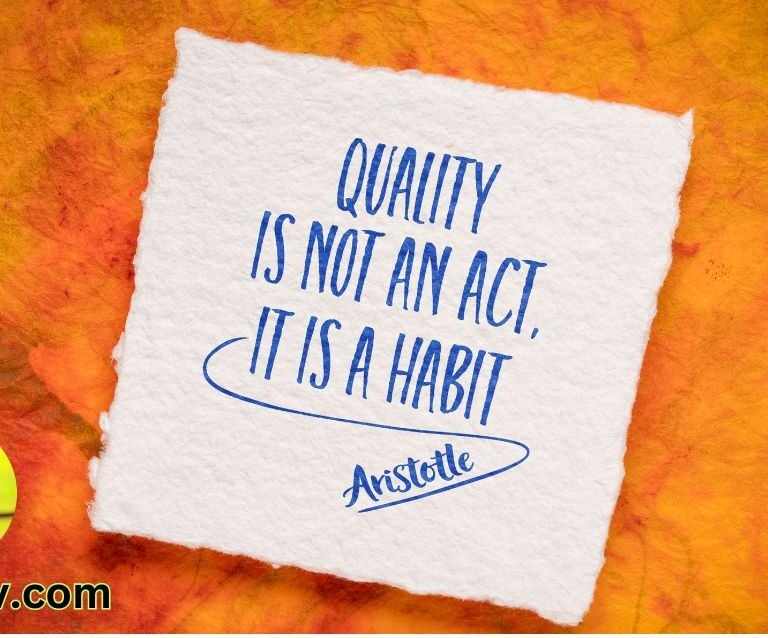 Quality is not an act, it is a habit
