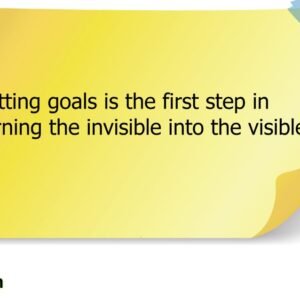 Setting goals is the first step in turning the invisible into the visible