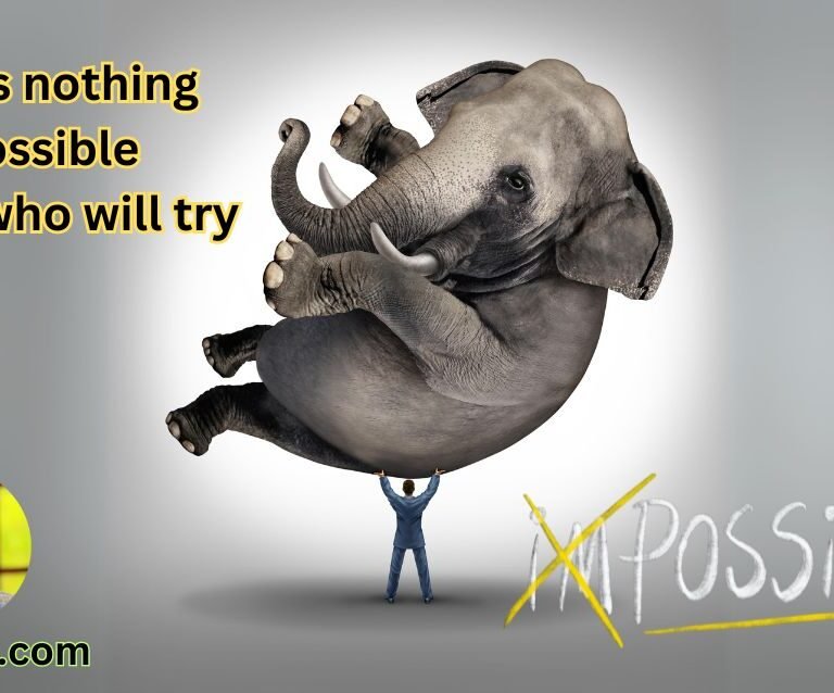 There is nothing impossible to they who will try