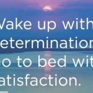 Wake up determined, go to bed satisfied