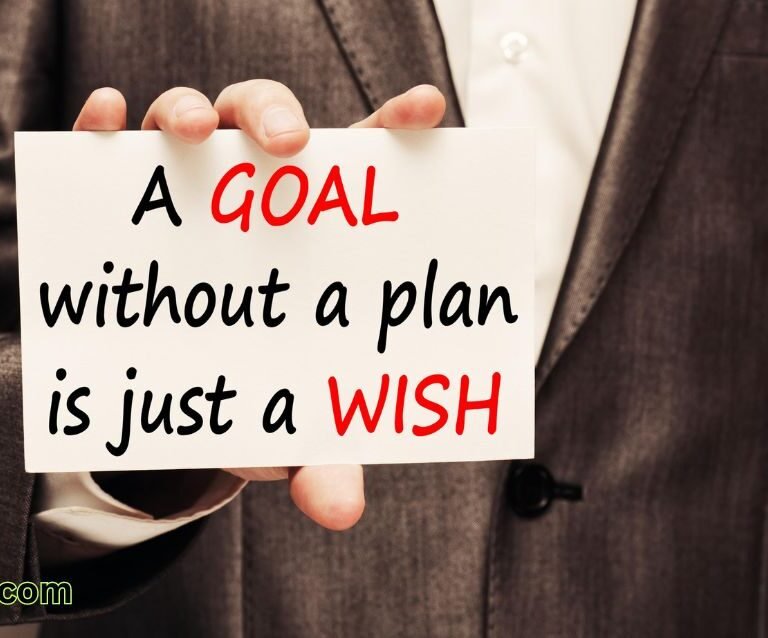 A goal without a plan is just a wish