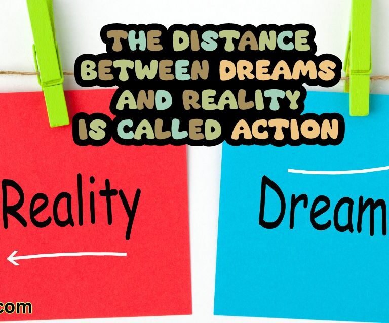 The distance between dreams and reality is called action