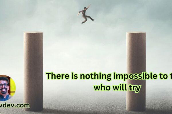 There is nothing impossible to they who will try