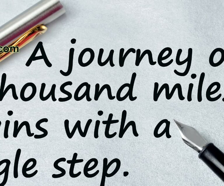 A journey of a thousand miles begins with a single step